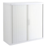 <low cabinet H 104 x W 110 cm with Easy Office curtains, plastic body, metal structure>