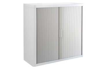 Armario de oficina poliestireno desmontable Easy Office Alt. 104 x An.110 cm Blanco Puerta persiana 