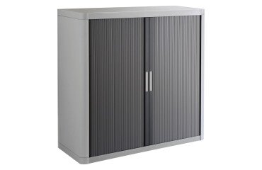 Armario de oficina poliestireno desmontable Easy Office Alt. 104 x An.110 cm Gris Puerta persiana 