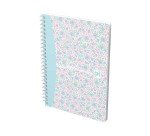 Cahier spirale Oxford Flowers - A5 14,8 x 21 cm - blanc ligné - 120 pages