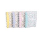 Cahier spirale Oxford Flowers - A5 14,8 x 21 cm - blanc ligné - 120 pages