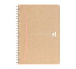Cahier recyclé spirale Oxford Touareg A5 14,8 x 21 cm - petits carreaux - 100 pages
