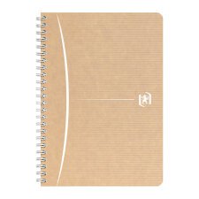 Cahier recyclé spirale Oxford Touareg A5 14,8 x 21 cm petits carreaux 100 pages