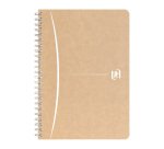 Cahier recyclé spirale Oxford Touareg A5 14,8 x 21 cm - petits carreaux - 100 pages