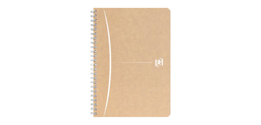 Cahier recyclé spirale Oxford Touareg A5 14,8 x 21 cm petits carreaux 100 pages