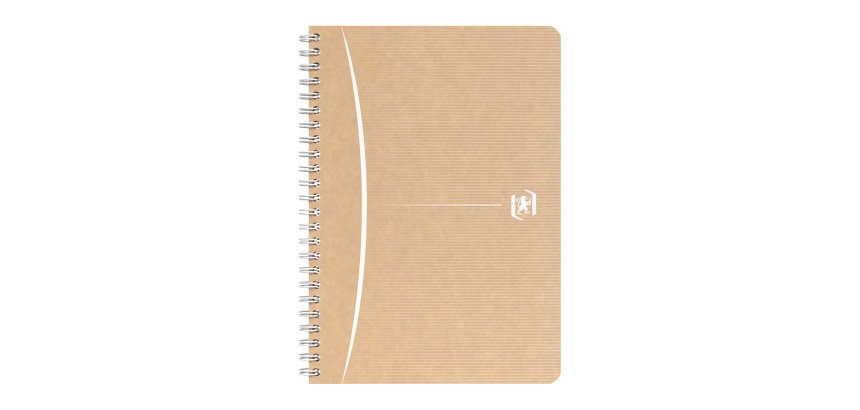 Cahier recyclé spirale Oxford Touareg A5 14,8 x 21 cm petits carreaux 100 pages