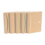 Spiral notebook recycled Oxford Touareg A5 14,8 x 21 cm small squares 100 pages
