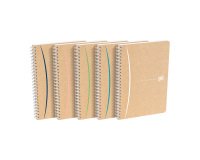 Heft mit Spiralbindung recycelt Oxford Touareg A5 14,8 x 21 cm kleine Karos 100 Seiten 