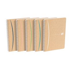 Spiraalschrift gerecycleerd Oxford Touareg A5 14,8 x 21 cm kleine ruitjes 100 pagina's