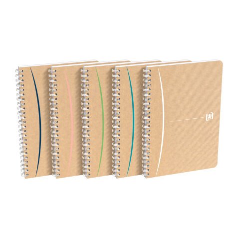Spiral notebook recycled Oxford Touareg A5 14,8 x 21 cm small squares 100 pages