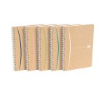 Cahier recyclé spirale Oxford Touareg A5 14,8 x 21 cm - petits carreaux - 100 pages