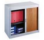 Armoire basse à rideaux démontables Décor 70 x 80 cm corps anthracite