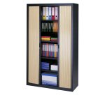 Armoires hautes à rideaux démontables Décor 200 x 120 cm corps anthracite