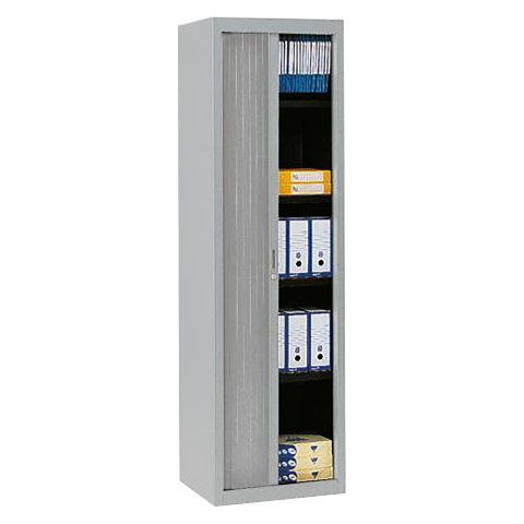 Armario de oficina metálico desmontable Ancho Especial Alt. 200 x An. 60 cm Aluminio Puerta persiana