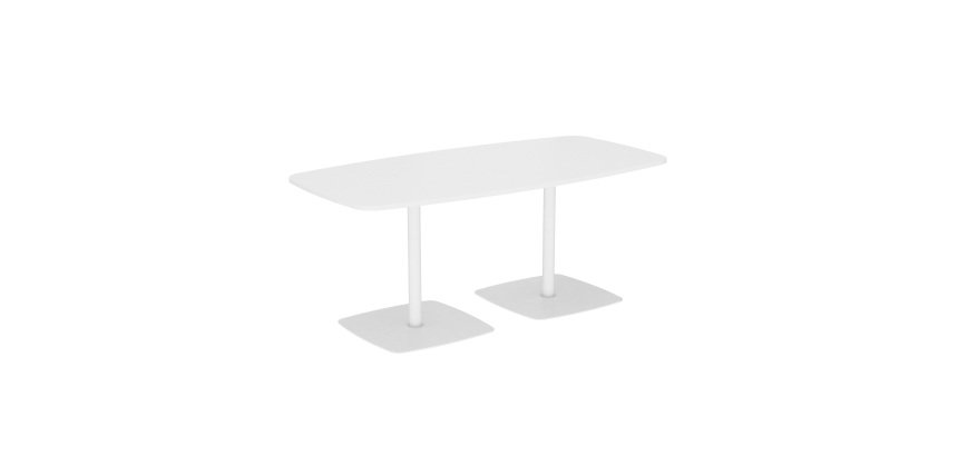 Arti meeting table 8 seats L 190 x D 90cm white metal leg