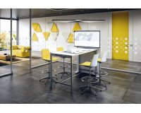 Table haute Boxy H 107 cm piétement métal