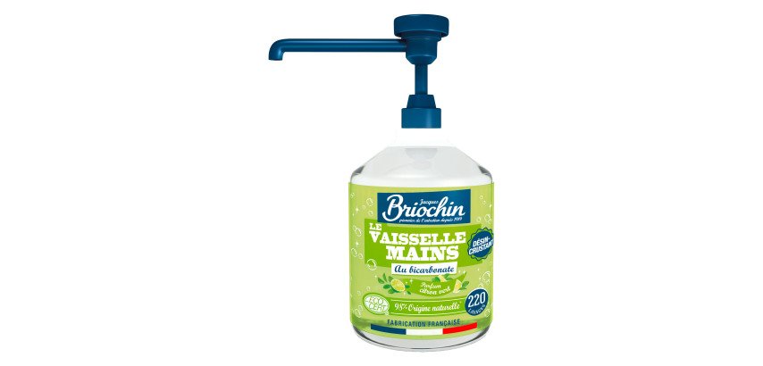Liquide vaisselle mains Briochin bicarbonate parfum citron vert - 500 ml