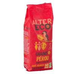 Café en grains Alter Eco Pérou Bio 100 % Arabica - paquet de 500 g