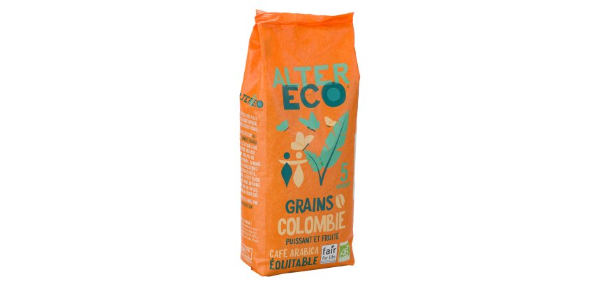 Café en grains Alter Eco Colombie - Paquet de 1 kg