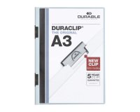 Dossier de presetación DURACLIP® 2 pinzas metálicas A3 capacidad 60 hojas color Azul