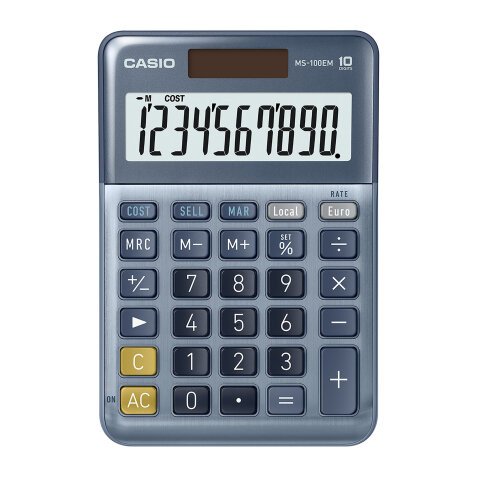 Calculatrice de bureau Casio MS-100 EM - 10 chiffres