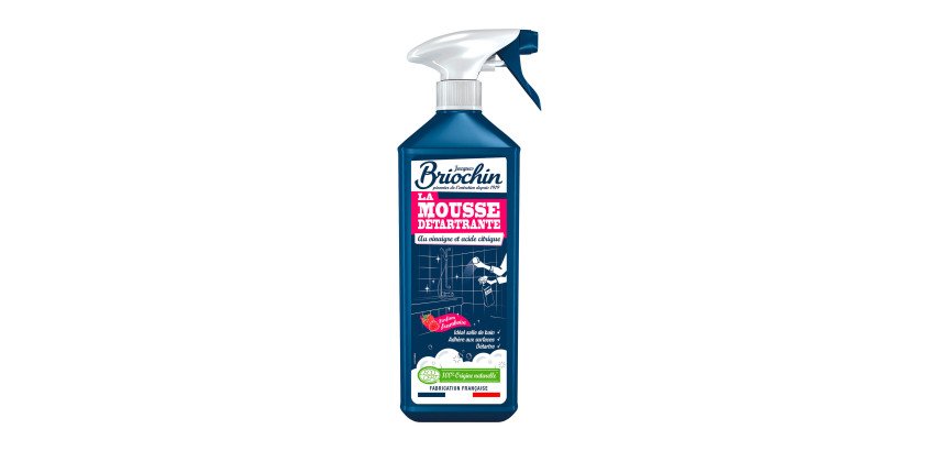 Mousse détartrante Vinaigre et acide citrique framboise Briochin - Spray 750 ml