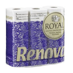 Papier toilette quadruple épaisseur Renova Royal  - 63 rouleaux de 140 feuilles