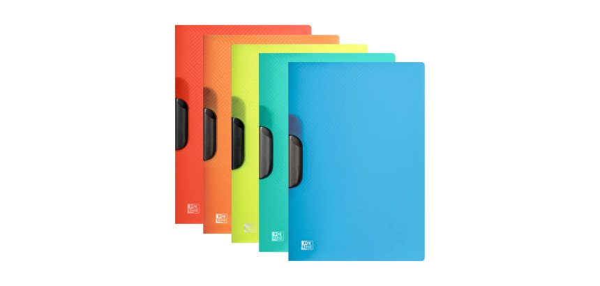 Dossier de plástico con pinza de plástico A4 Oxford Urban capacidad 30 hojas