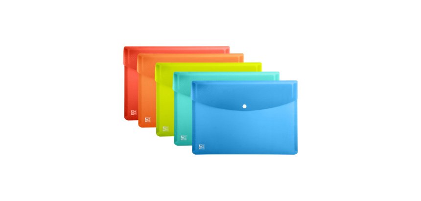 Sobre de plástico con broche Oxford Urban A4 paquete de 5