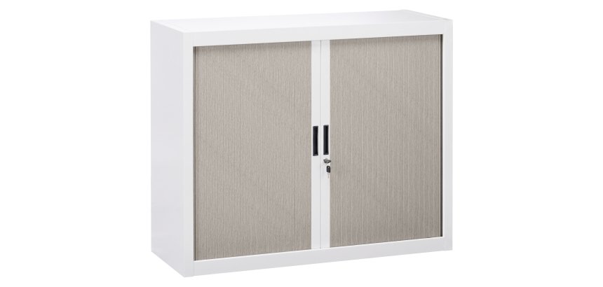 Brown curtain cabinet