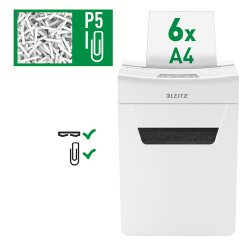 Destructora de papel Leitz IQ Protect 6M - Microcorte