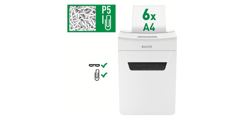 IQ Protect 6M Shredder - Micro-cut P-5 - 6 sheets - Leitz
