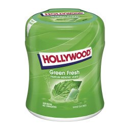 Chewing gum Hollywood GreenFresh without sugar - box of 60 dragees