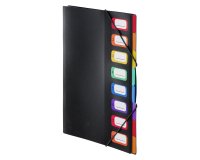 Trieur plastique Viquel Rainbow à soufflet 8 divisions noir