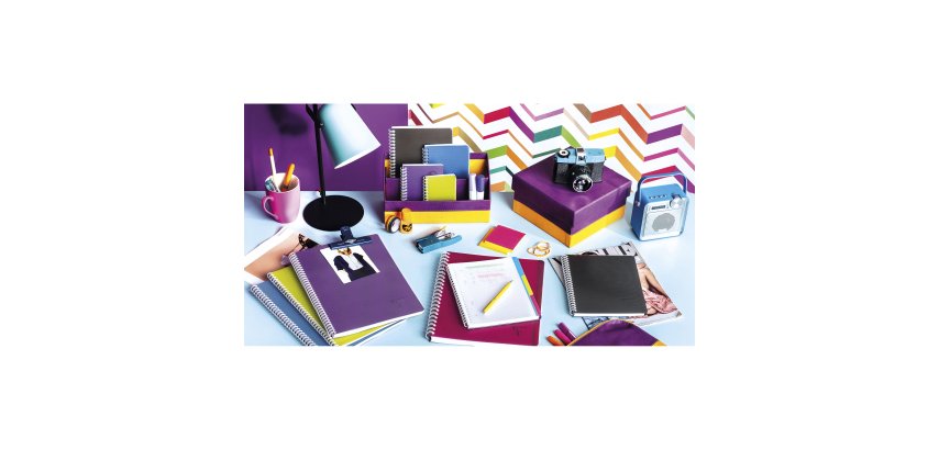 Cahier spirale Clairefontaine Linicolor A4 21 x 29,7 cm - petits carreaux - 180 pages