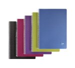 Cahier spirale Clairefontaine Linicolor A4 21 x 29,7 cm - petits carreaux - 180 pages