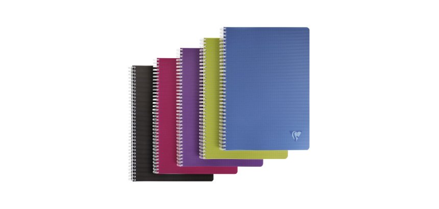 Cahier spirale Clairefontaine Linicolor A4 21 x 29,7 cm petits carreaux 180 pages