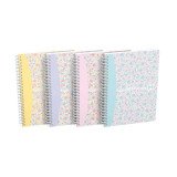 Cahier spirale Oxford Floral A5 14,8 x 21 cm petits carreaux 120 pages