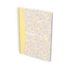 Cahier spirale Oxford Floral A5 14,8 x 21 cm petits carreaux 120 pages