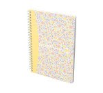 Cahier spirale Oxford Flowers - A5 14,8 x 21 cm - petits carreaux - 120 pages