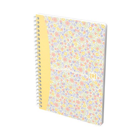 Cahier spirale Oxford Floral A5 14,8 x 21 cm petits carreaux 120 pages