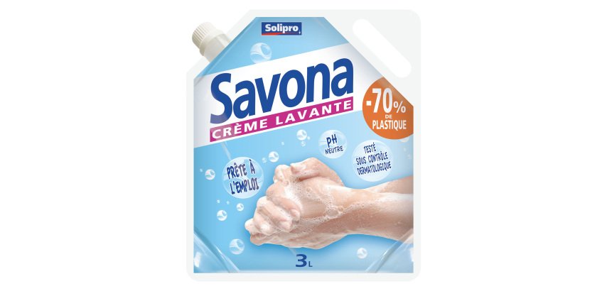 Crème lavante Savona - éco-recharge de 3 L