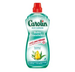 Nettoyant multi-surfaces anti-bactérien Carolin Huiles essentielles - Flacon de 1L
