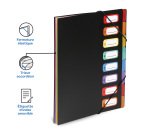 Trieur plastique Viquel Rainbow à soufflet 8 divisions noir