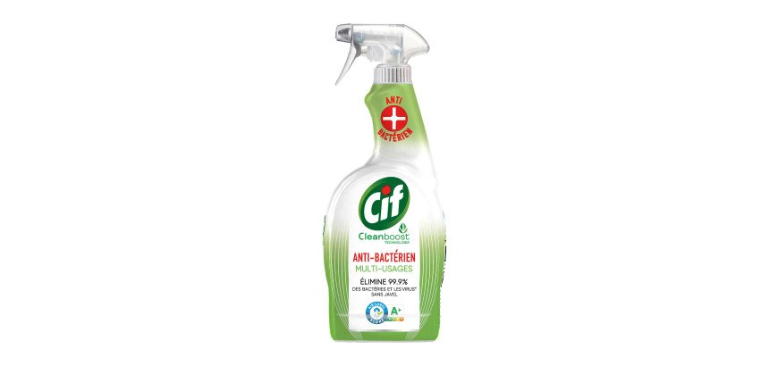 Nettoyant désinfectant anti-bactérien & brillance multi-usages CIF - Spray 750 ml