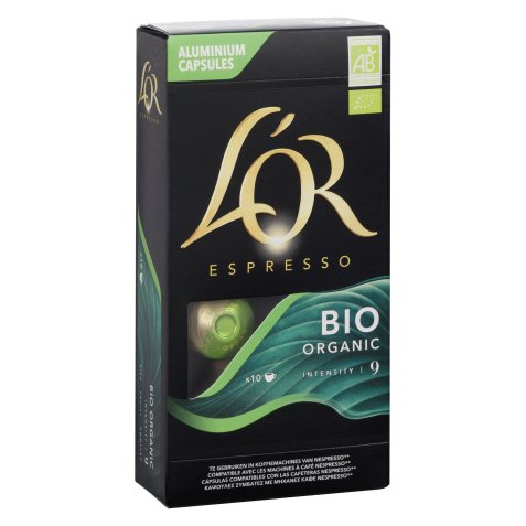 Coffee capsules Espresso Intense L'Or Bio Organic - box of 10