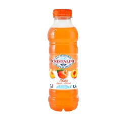 Eau Cristaline pêche 50 cl - 24 bouteilles