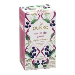 Pukka Bio-Früchtetee Charmante Cassis - Schachtel mit bioloigisch abbaubaren Beuteln