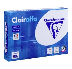 Ramette papier blanc Clairalfa A4 80 gr de Clairefontaine - 500 feuilles