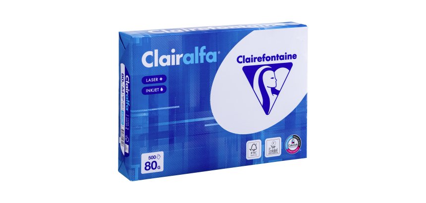 Ramette papier blanc Clairalfa A4 80 gr de Clairefontaine - 500 feuilles